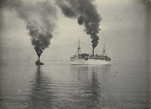 The troopship WARILDA and the tug RACER, Melbourne