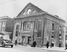 Knox Presbyterian Church after the fire of 1940.
