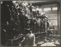 Photograph album of Eveleigh Workshops during the 1917 railway strike - Old Erecting Shop
