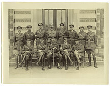 5th Brigade HQ [group portrait of officers] - taken by Official Photographers