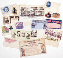 Civil War envelopes and letterhead.