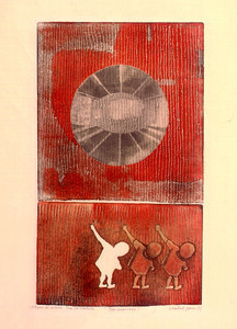 TrÃªs Meninos Autor: Isabel Pons Ano:1971 TÃ©cnica: Calcografia. Ãgua-tinta e Ãgua-forte DimensÃ£o: 50cm x 29cm