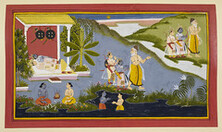 Ramayana, Bala Kanda. - caption: 'Crossing the Ganges'