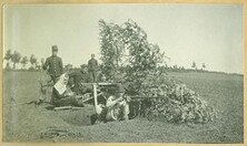 Een Belgische mitrailleursstelling in de eerste maanden van Wereldoorlog I | An improvised machine gun position of the Belgian army in the first months of the First World War
