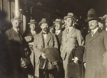 The peacemakers: George Gavan Duffy, Erskine Childers, Robert Barton and Arthur Griffith in a group