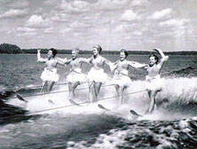 Ladies skiing - Big Gull Lake at Kirk Kove