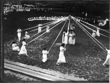 May pole dance at Miami University May Day celebration 1914