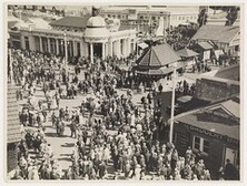 Views of the Showground, pavilions and crowds, c. 1930s, by Sam Hood