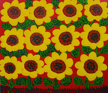 Girassol Autor: AntÃ´nio Poteiro TÃ©cnica: Serigrafia (91/120) DimensÃµes: 70cm x 70cm