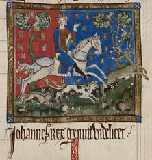 Untitled - caption: 'King John hunting'