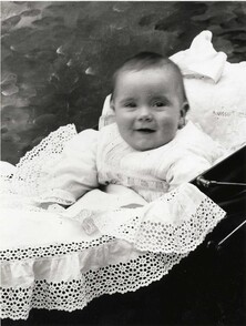 Baby in pram circa 1900 (archive ref DDX1319-6-EYC170)