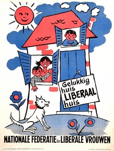 Liberale verkiezingsaffiche, 1958 | Campaign poster, Belgian Liberal Party, National elections 1958