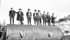 Group portrait on boiler