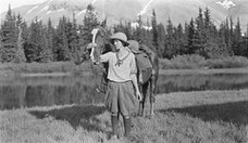 Elsie Godby with a horse