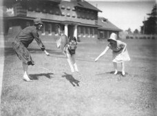 Alsatian dog breeders showing off their dogs at Randwick racecourse, c. 1934, by Sam Hood