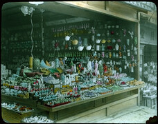 Open air ceramic shop.