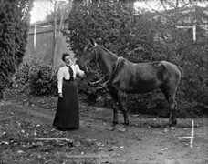 Miss Malcolmson with horse