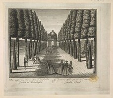 The BL Kingâ€™s Topographical Collection: "Die auÌˆsferste Allee in dem KoÌˆniglichen Garten zu Herrnhausen = La derriere AlleÌe qui va a l'entour du jardin Roial."