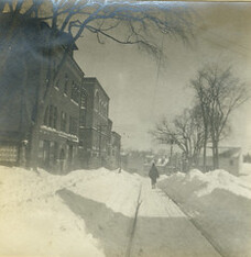 Trolley tracks on Elm St in Camden 1900