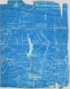 Blueprint map showing holdings of Capilano Timber Co. Limited