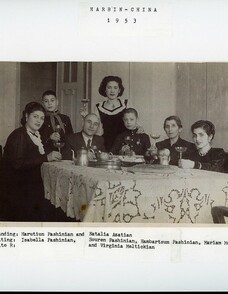 Armenian family at the table, Harbin, China, c. 1953