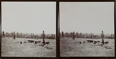 Prisoners cutting stone in the Nairobi plains in September 1910.