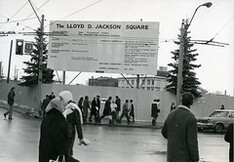 Demolition underway for the construction of Lloyd D. Jackson Square
