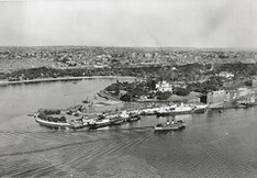 View of Fort Macquarie Tram Depot at Circular Quay