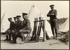 "Some of the Princess Pats in front of guard tent", Montreal Daily Star, p.17, 26 September 1914
