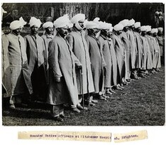 Wounded native officers at Kitchener Hospital, Brighton. Photographer: H. D. Girdwood.