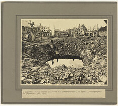 A gigantic shell crater 75 yards in circumference, Ypres