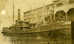 View of the Kingfisher at the New England Fish Company dock at Vancouver
