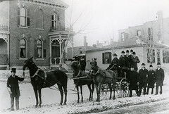 New Year's Calling Party at the Wesley Parsonage. [1900]
