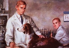 Drs. Banting and Best In The Laboratory