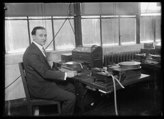 Identified! [American cryptographer William Friedman with a Western Electric-manufactured printing telegraph]