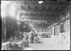 Cargo shed stocked with a variety of merchandise