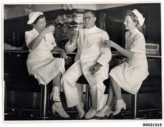 Unidentified medical personnel on board hospital ship TSS ORANJE II, June 1941