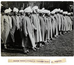 Wounded native officers at Kitchener Hospital, Brighton. Photographer: H. D. Girdwood.