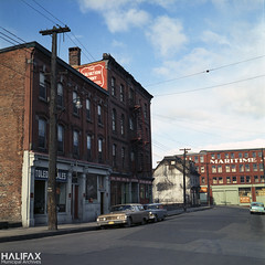 Buildings in the Central Redevelopment Area, just prior to demolition