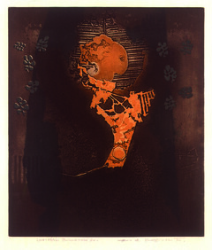 Primavera 70 Autor: Hans Grudzinski Ano: 1970 TÃ©cnica: Calcografia. Ãgua-tinta e Ãgua-forte DimensÃ£o: 39cm x 33cm
