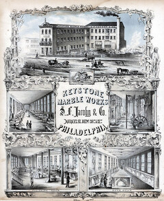 Keystone Marble Works. S. F. Jacoby & Co., Market St. betw. 20th & 21st Philadelphia, [1856]