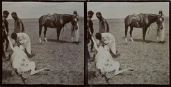 A dead hartebeest antelope lays on the ground on a study trip in Nairobi in June 1909.