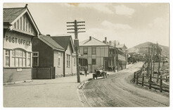 Post Office and main street, Waratah, Tasmania (c1900)