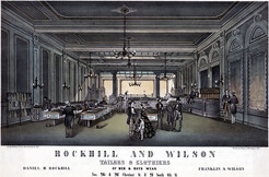 Rockhill & Wilson, tailors & clothiers of men & boys wear, Nos. 205 & 207 Chestnut St. & 28 South 6th Street, [1857]