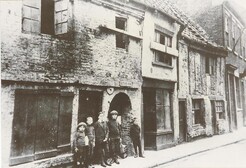Butcher Row, Beverley 1912 (buildings were later demolished tio make way for Marble Arch cinema (archive ref DDX1525-1-1)