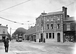 Crossroad at Terenure (Eagle House), including a tram, Terenure, Co. Dublin