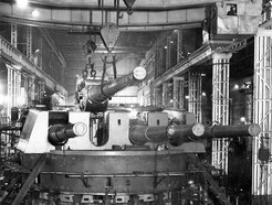 Quadruple gun mounting in 24 Shop, Elswick Works