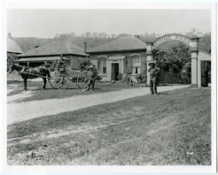 Dundas Driving Park Entrance. Dick Hyde, caretaker.