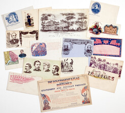 Civil War envelopes and letterhead.
