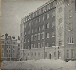 Architecture history collection: wintry Helsinki street